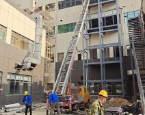 石家庄亚太大酒店云梯车施工